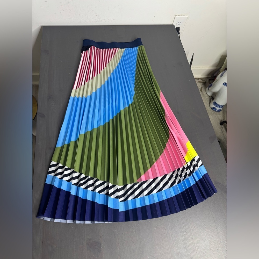 Le Superbe Interrupted Pattern Pleated Skirt In I… - image 6